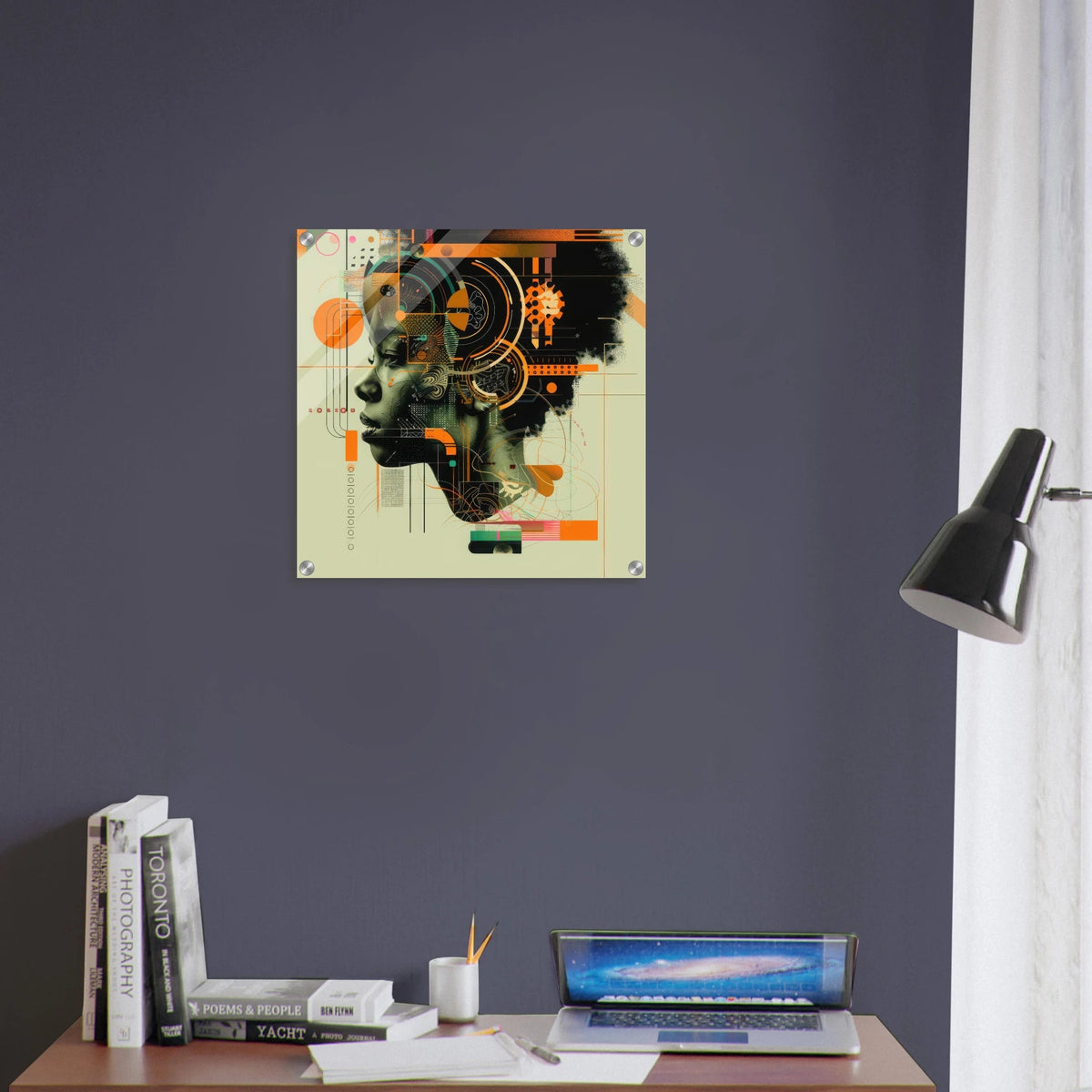 Afrofuturism swedish sharkansas in abstract styl 2 - Shop Ai Art WebShop - Digital Art online Store