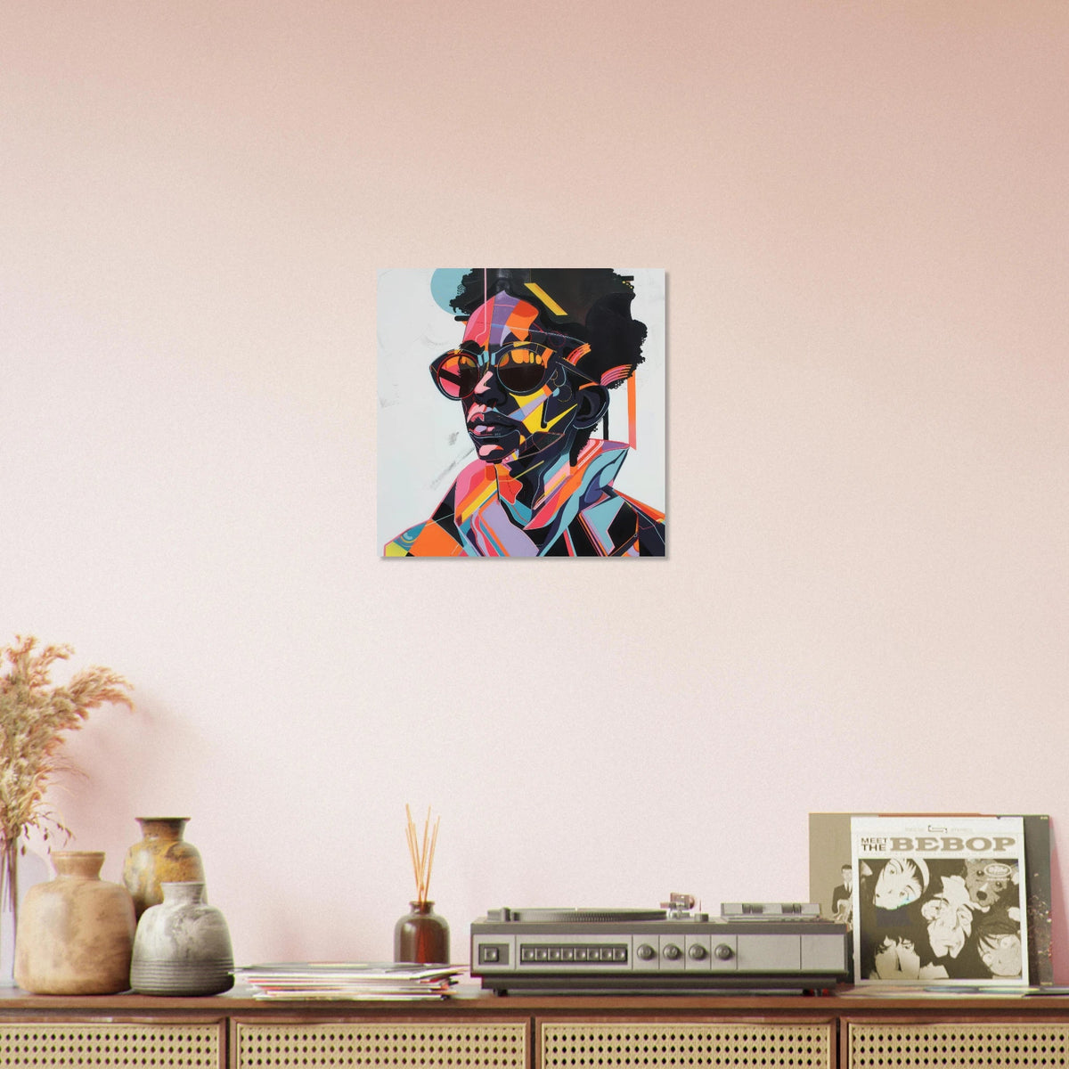 Afrofuturism swedish sharkansas in abstract styl 3 - Shop Ai Art WebShop - Digital Art online Store