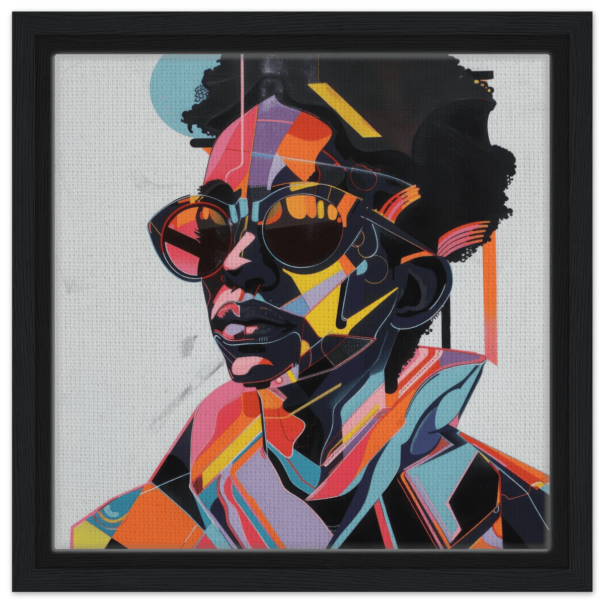 Afrofuturism swedish sharkansas in abstract styl 3 - Shop Ai Art WebShop - Digital Art online Store