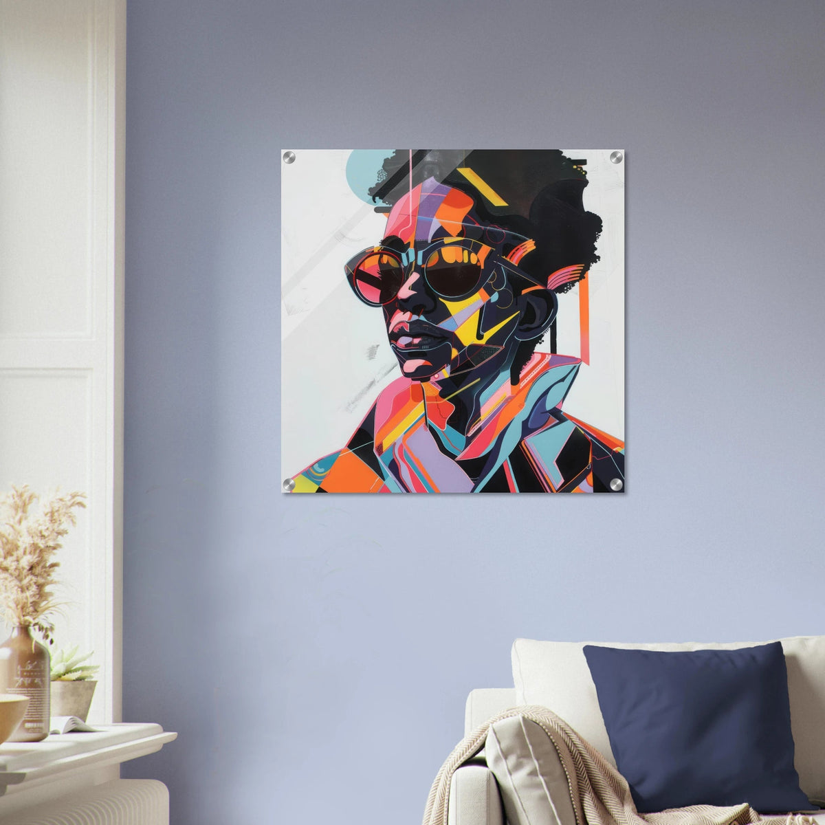Afrofuturism swedish sharkansas in abstract styl 3 - Shop Ai Art WebShop - Digital Art online Store