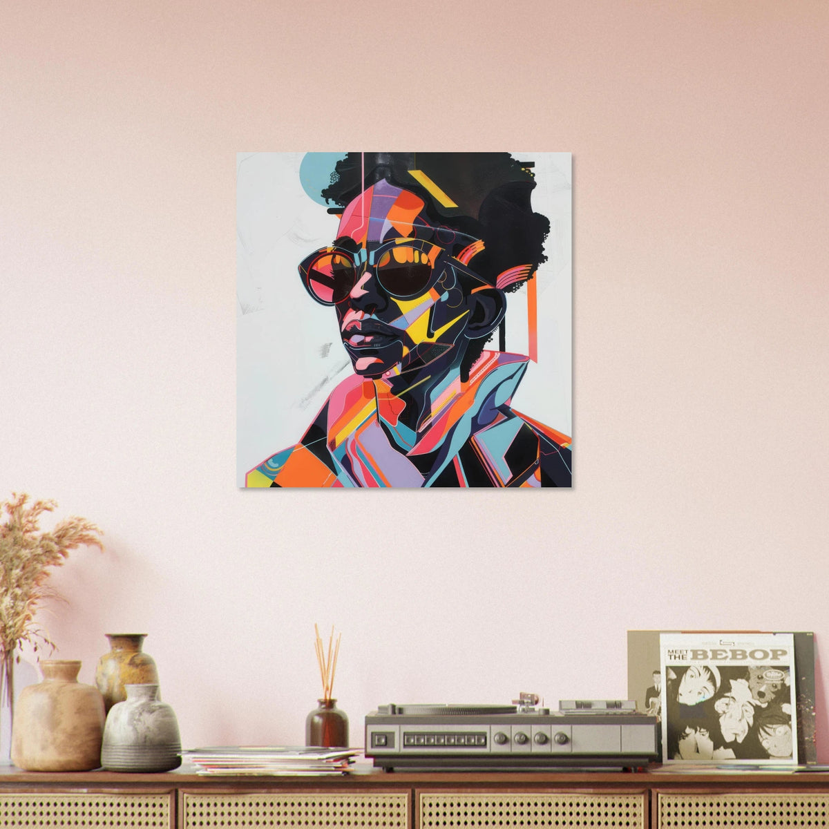 Afrofuturism swedish sharkansas in abstract styl 3 - Shop Ai Art WebShop - Digital Art online Store