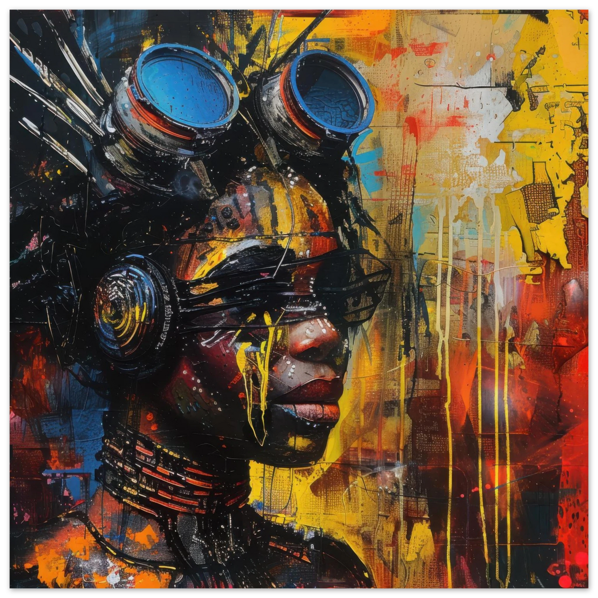 Afrofuturism swedish sharkansas in abstract styl 7 - Shop Ai Art WebShop - Digital Art online Store