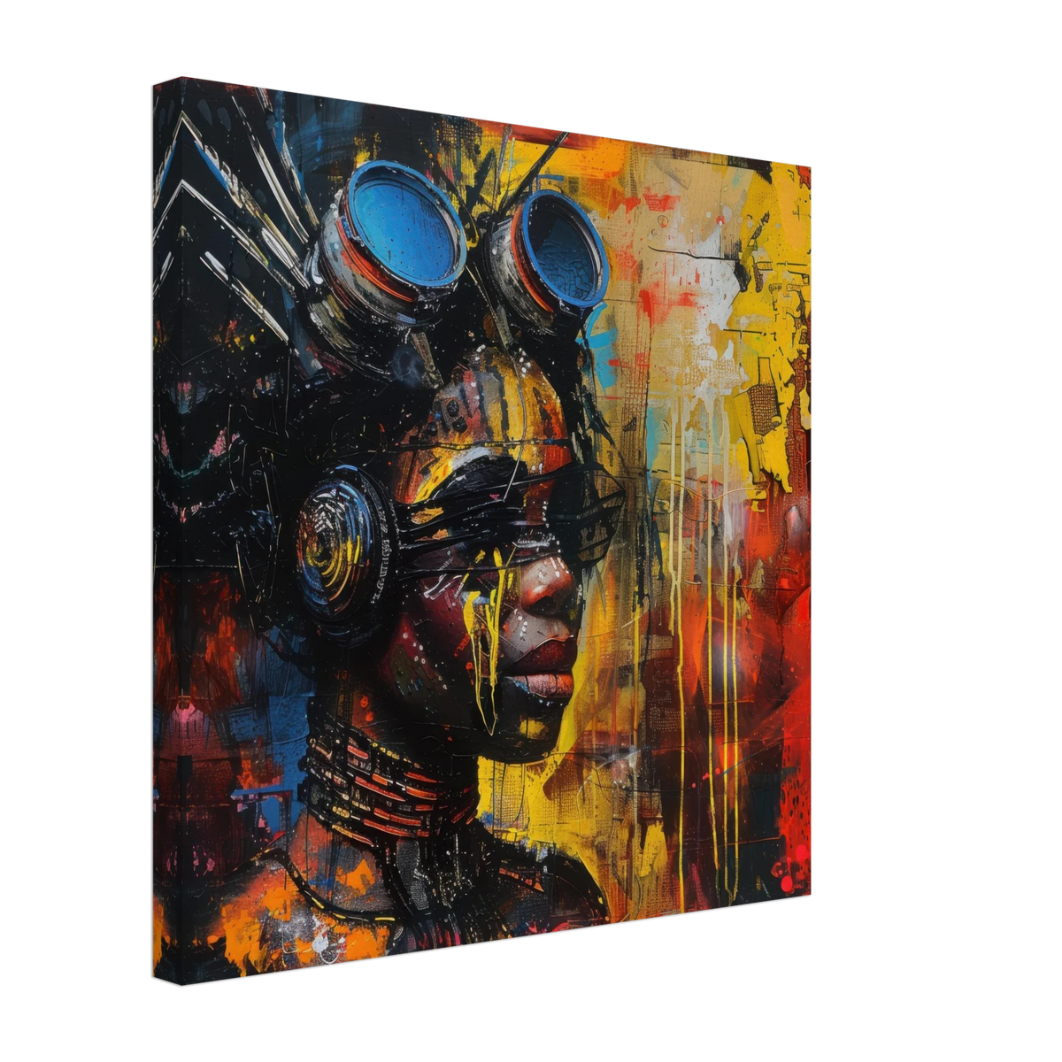 Afrofuturism swedish sharkansas in abstract styl 7 - Shop Ai Art WebShop - Digital Art online Store
