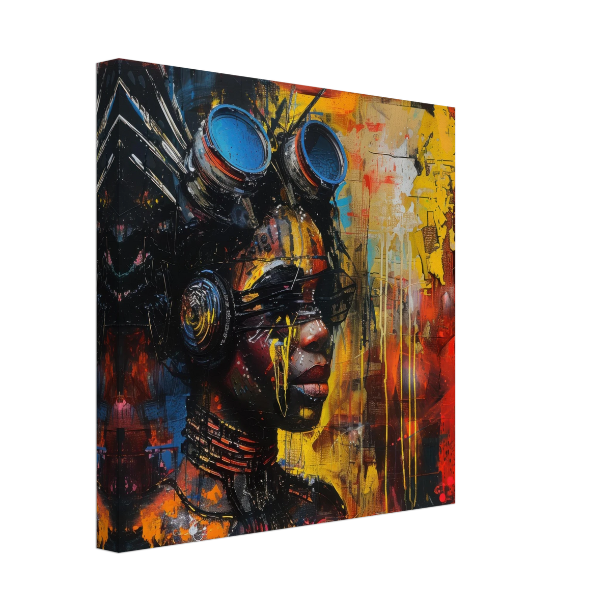 Afrofuturism swedish sharkansas in abstract styl 7 - Shop Ai Art WebShop - Digital Art online Store