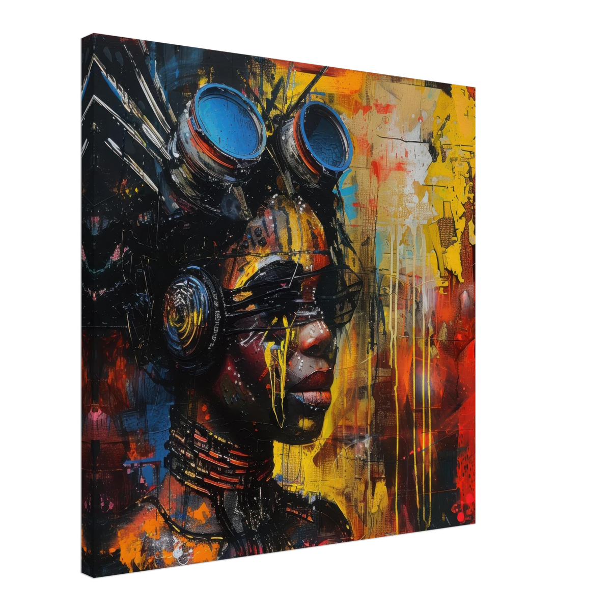 Afrofuturism swedish sharkansas in abstract styl 7 - Shop Ai Art WebShop - Digital Art online Store