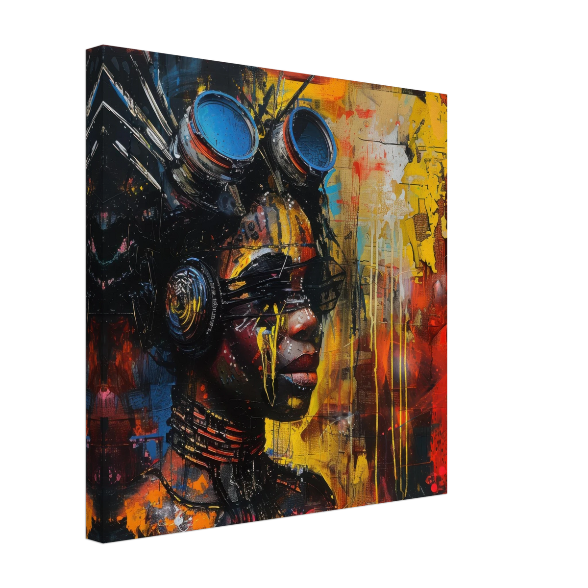 Afrofuturism swedish sharkansas in abstract styl 7 - Shop Ai Art WebShop - Digital Art online Store