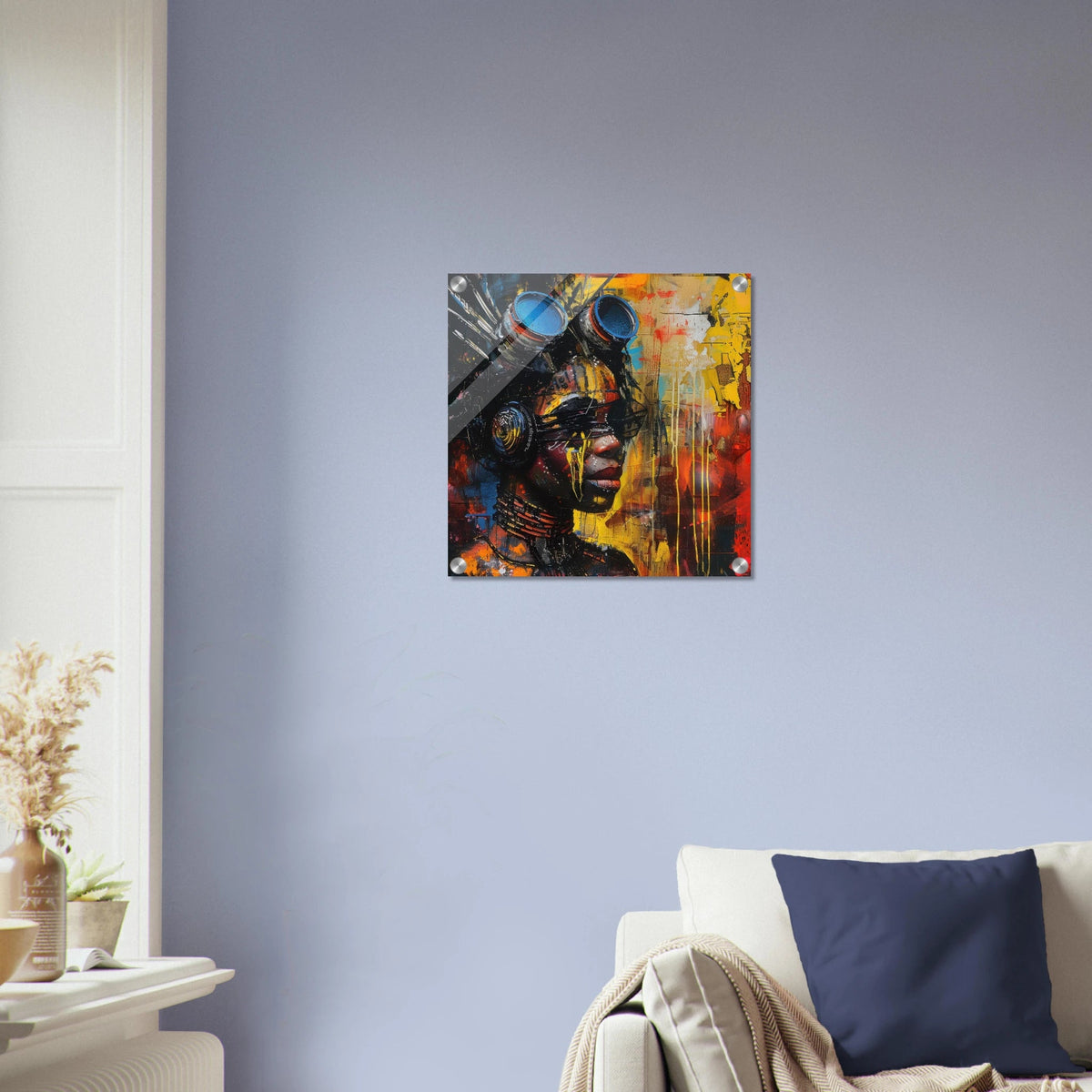 Afrofuturism swedish sharkansas in abstract styl 7 - Shop Ai Art WebShop - Digital Art online Store