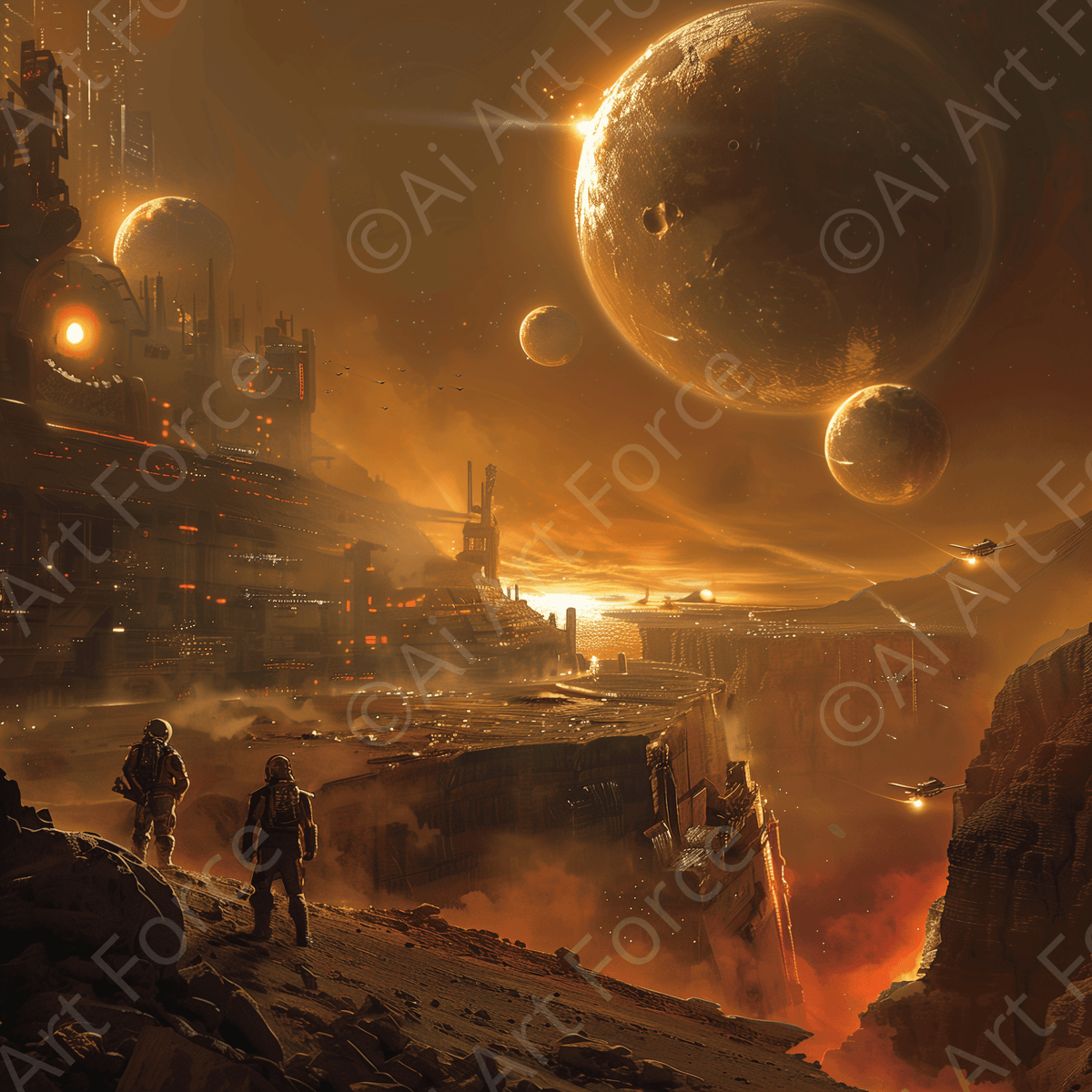 Alien space sci - fi fantasy - Shop Ai Art WebShop - Digital Art online Store
