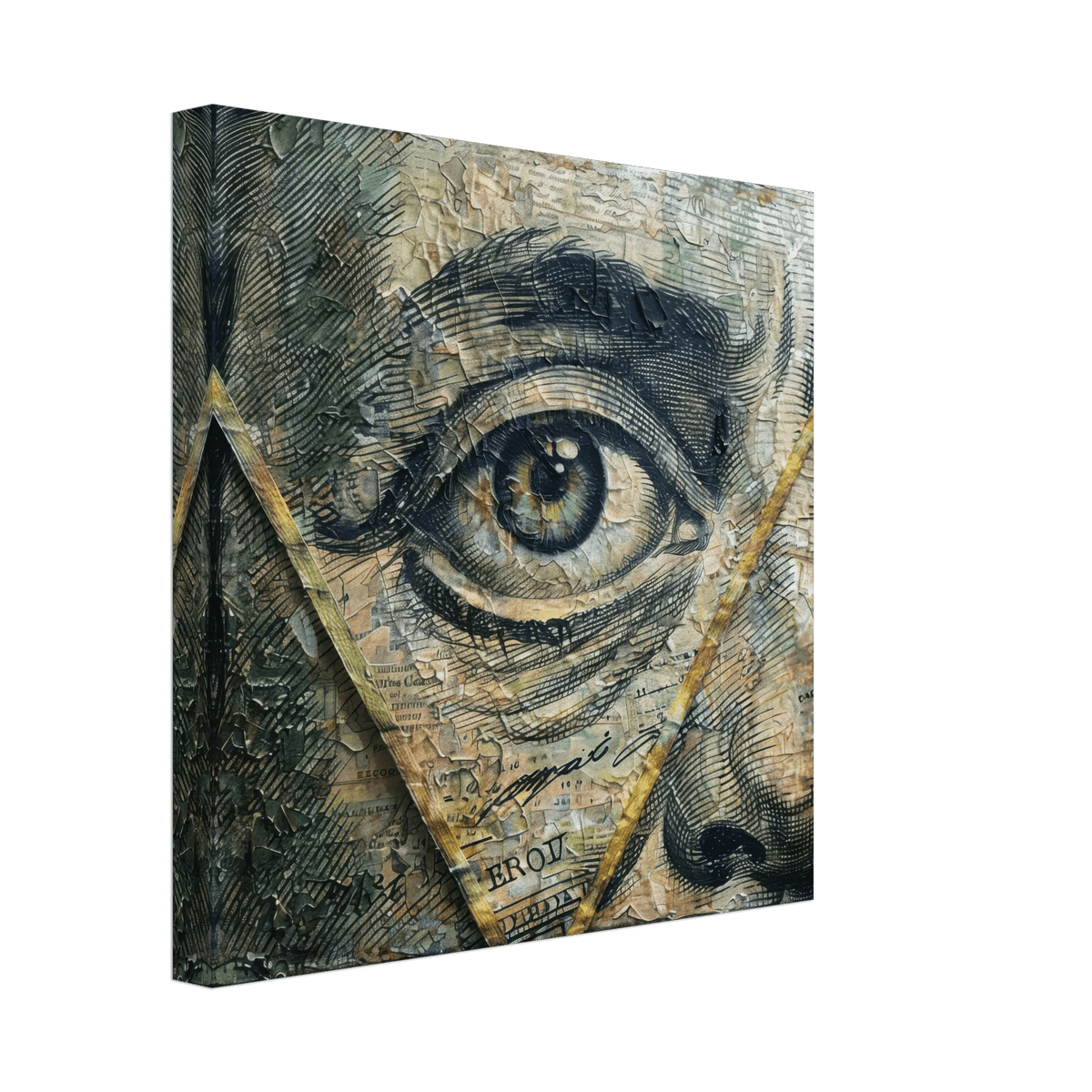 All seeing eye in a 1 dollar bill abstract art - Shop Ai Art WebShop - Digital Art online Store