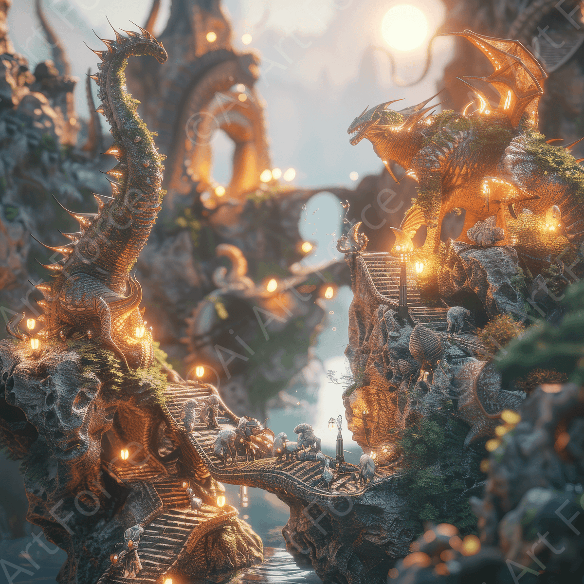Amazing fantasy world with fantasy creatures 55m 6 - Shop Ai Art WebShop - Digital Art online Store