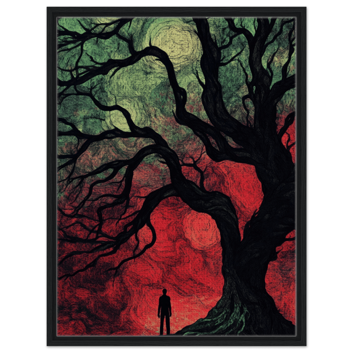 Ancient trees twist into monstrous contorted fig 1 - Shop Ai Art WebShop - Digital Art online Store