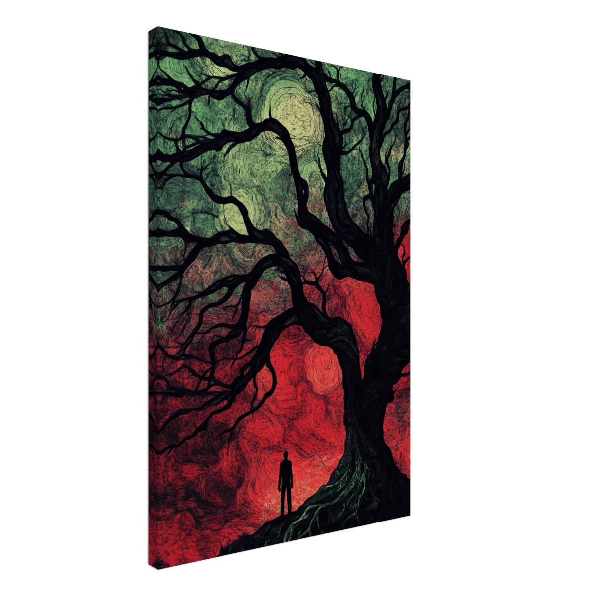 Ancient trees twist into monstrous contorted fig 1 - Shop Ai Art WebShop - Digital Art online Store