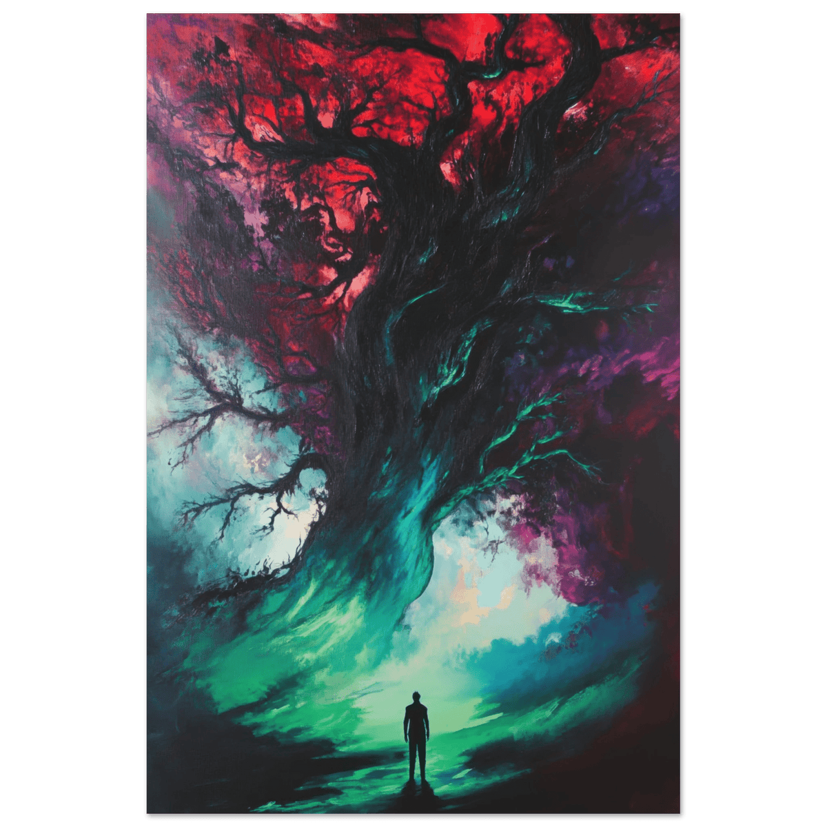 Ancient trees twist into monstrous contorted fig - Shop Ai Art WebShop - Digital Art online Store