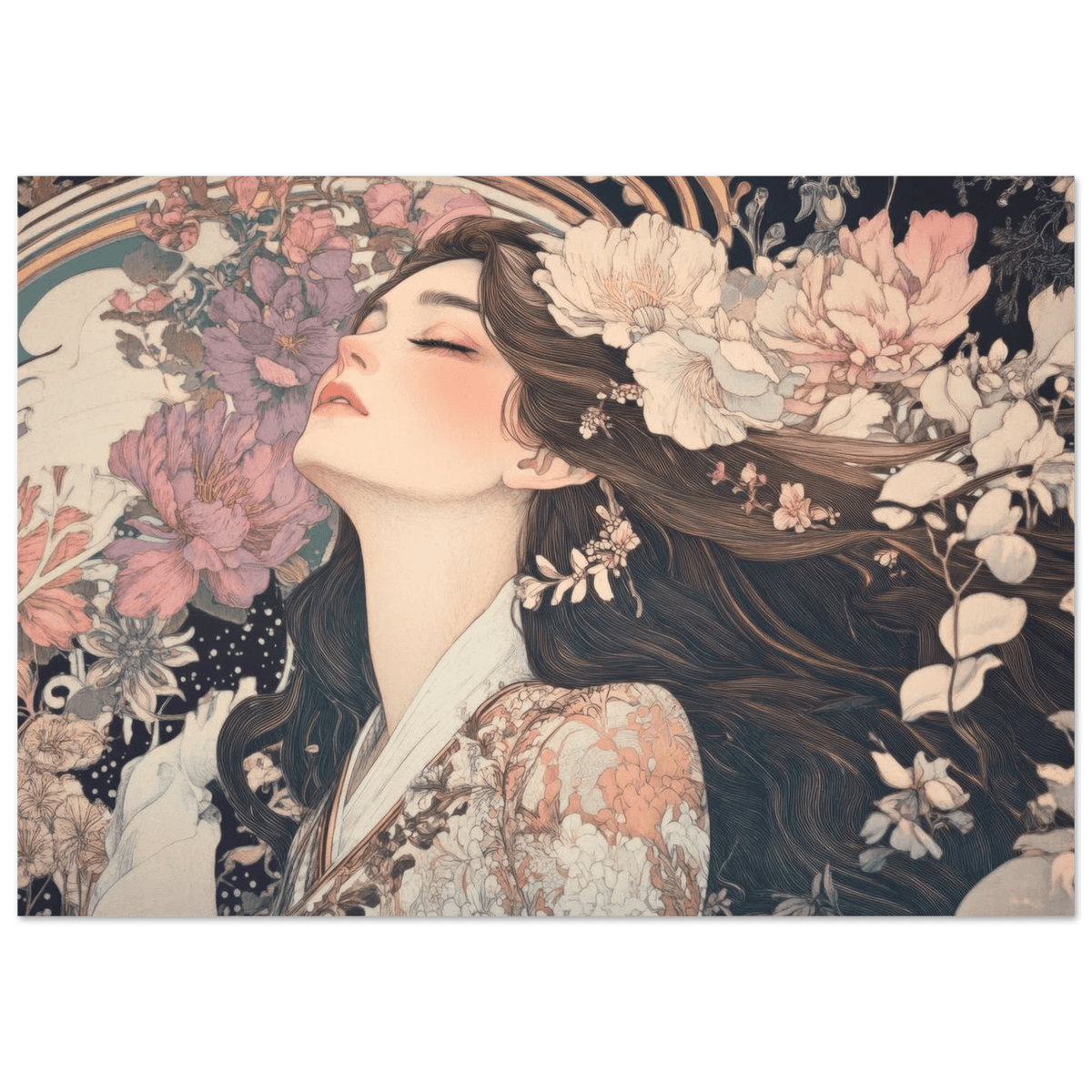 Art Nouveau Enchanted Garden An Art Nouveau inst 2 - Shop Ai Art WebShop - Digital Art online Store