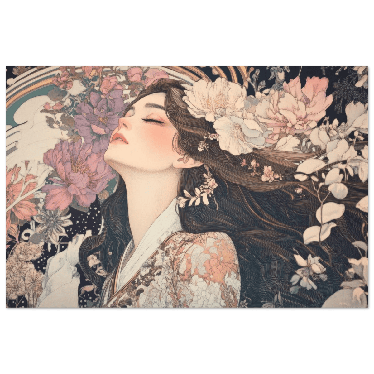 Art Nouveau Enchanted Garden An Art Nouveau inst 2 - Shop Ai Art WebShop - Digital Art online Store