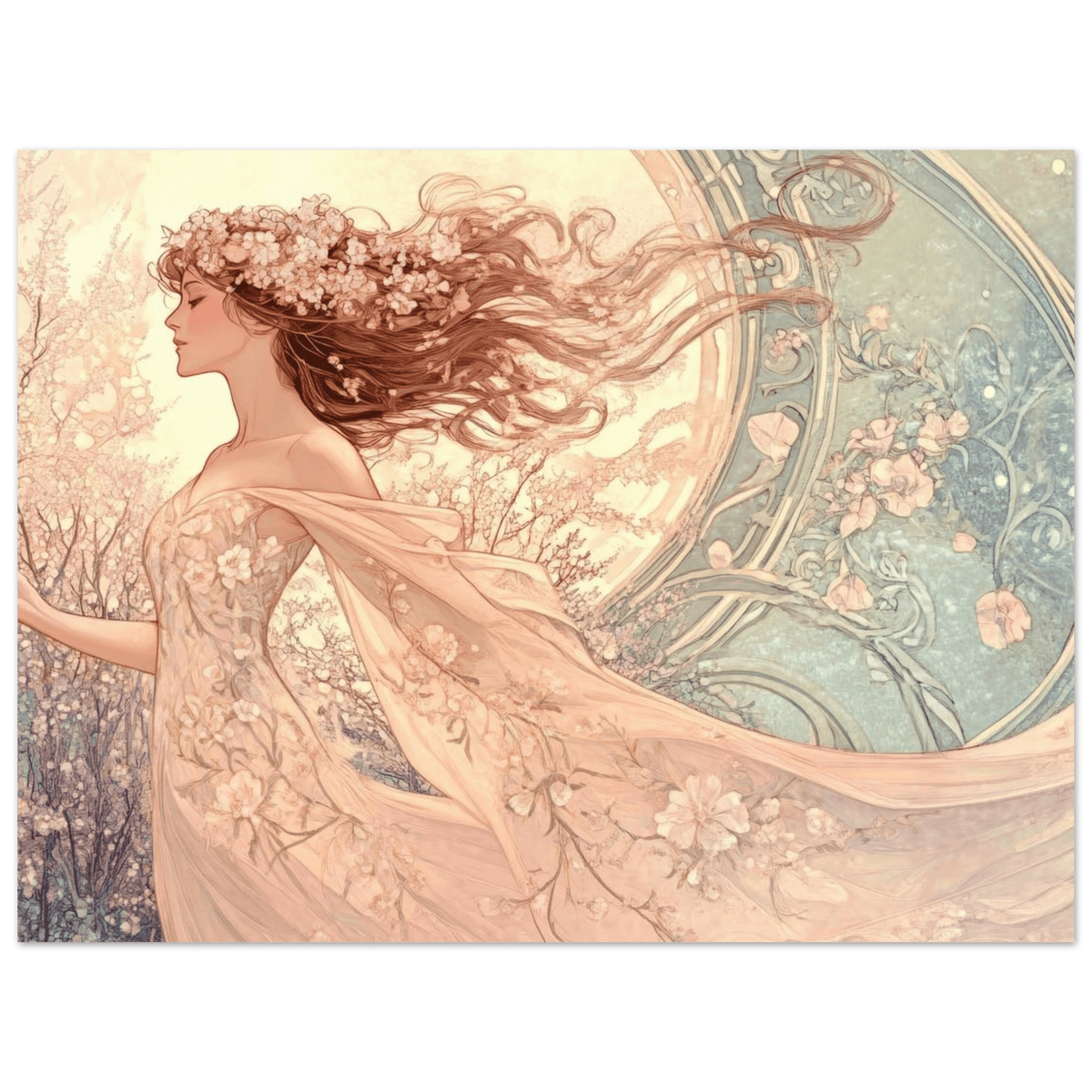 Art Nouveau Enchanted Garden An Art Nouveau inst 6 - Shop Ai Art WebShop - Digital Art online Store