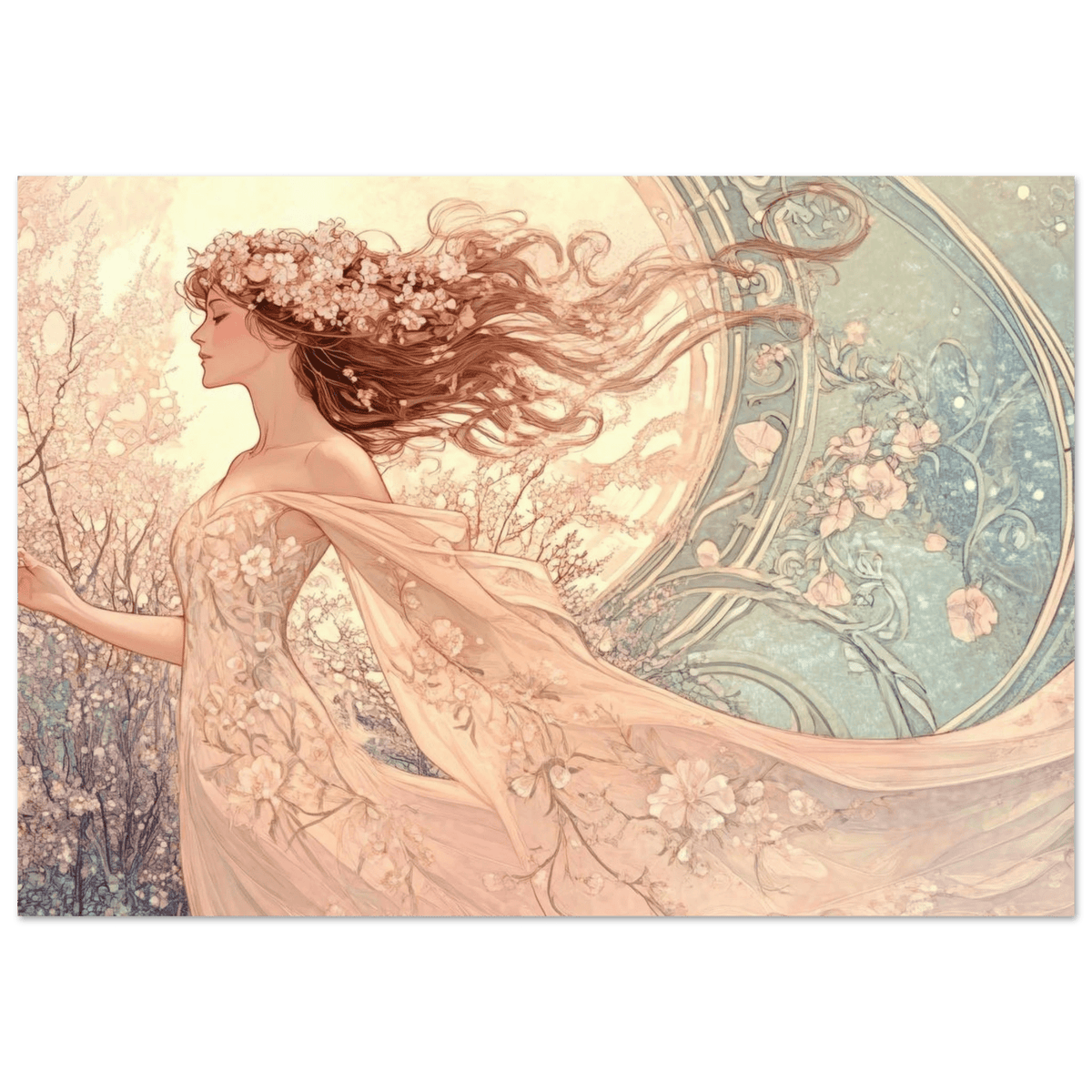 Art Nouveau Enchanted Garden An Art Nouveau inst 6 - Shop Ai Art WebShop - Digital Art online Store