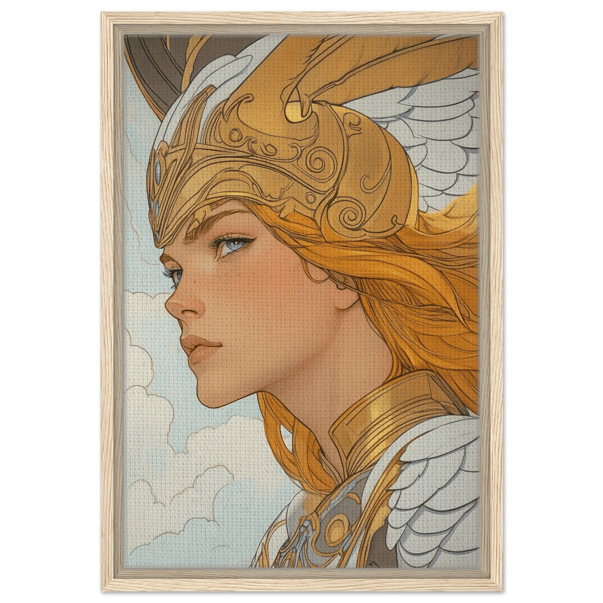 Art Nouveau Valkyries Flight Art Nouveau Close 1 - Shop Ai Art WebShop - Digital Art online Store
