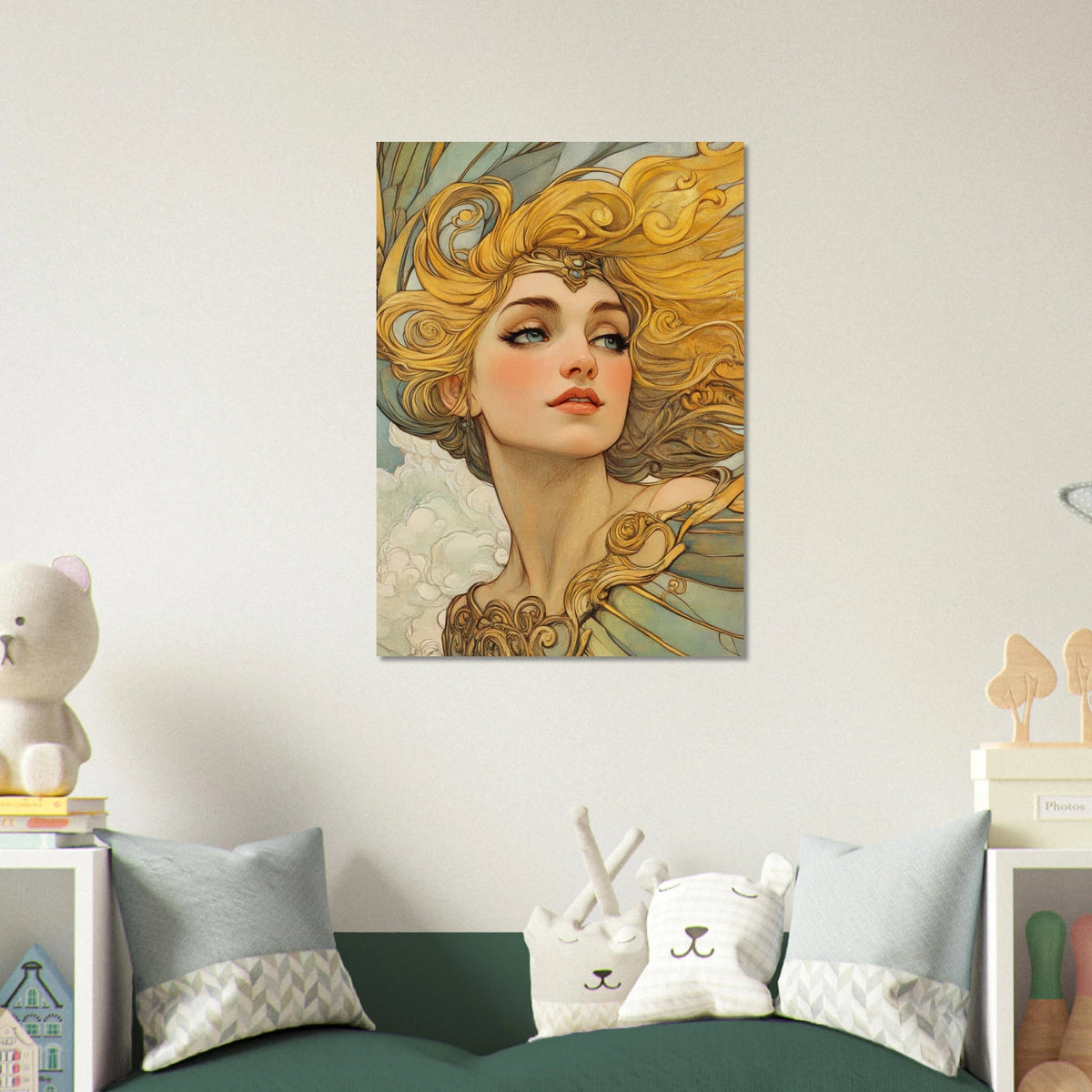 Art Nouveau Valkyries Flight Art Nouveau Close 2 - Shop Ai Art WebShop - Digital Art online Store