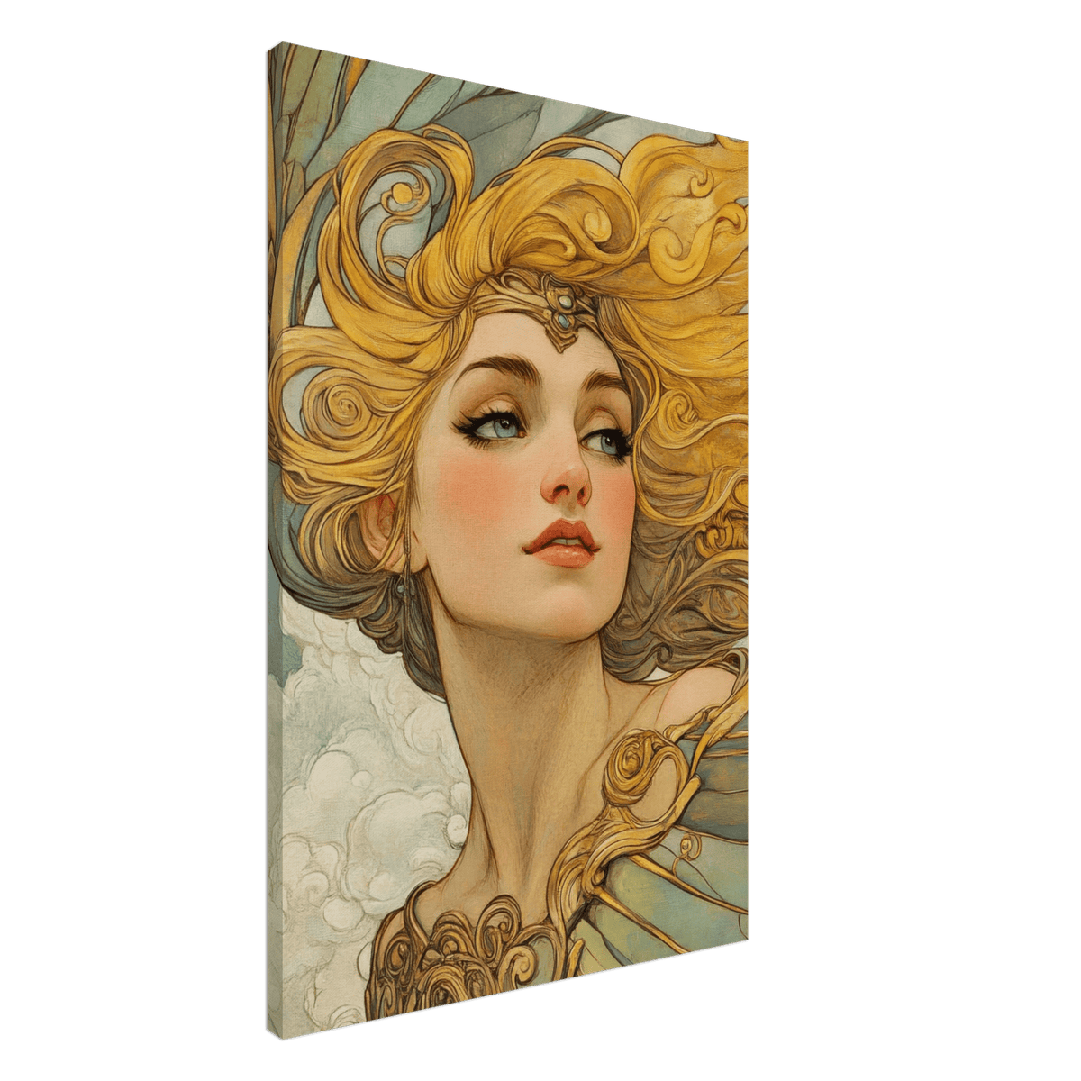 Art Nouveau Valkyries Flight Art Nouveau Close 2 - Shop Ai Art WebShop - Digital Art online Store