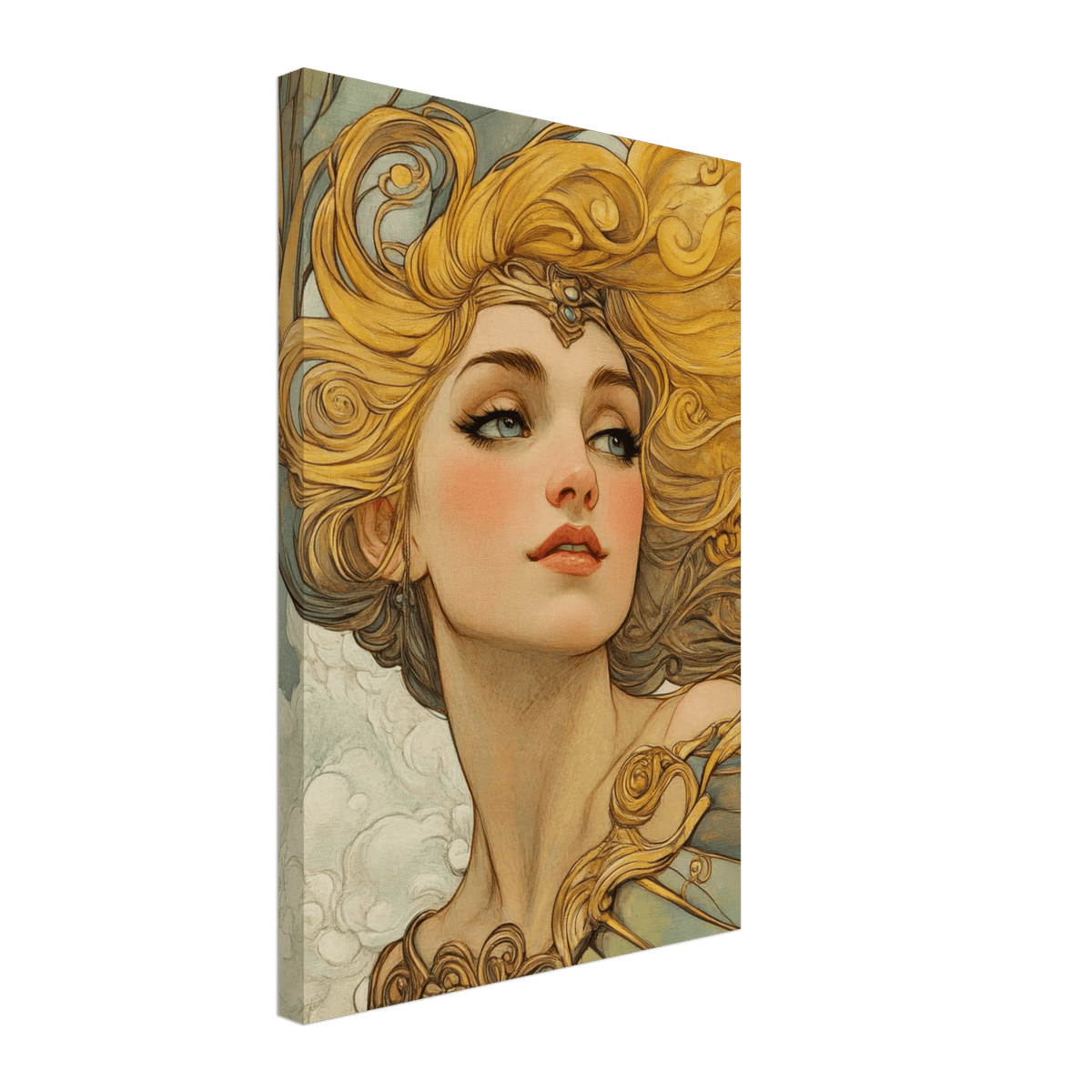 Art Nouveau Valkyries Flight Art Nouveau Close 2 - Shop Ai Art WebShop - Digital Art online Store