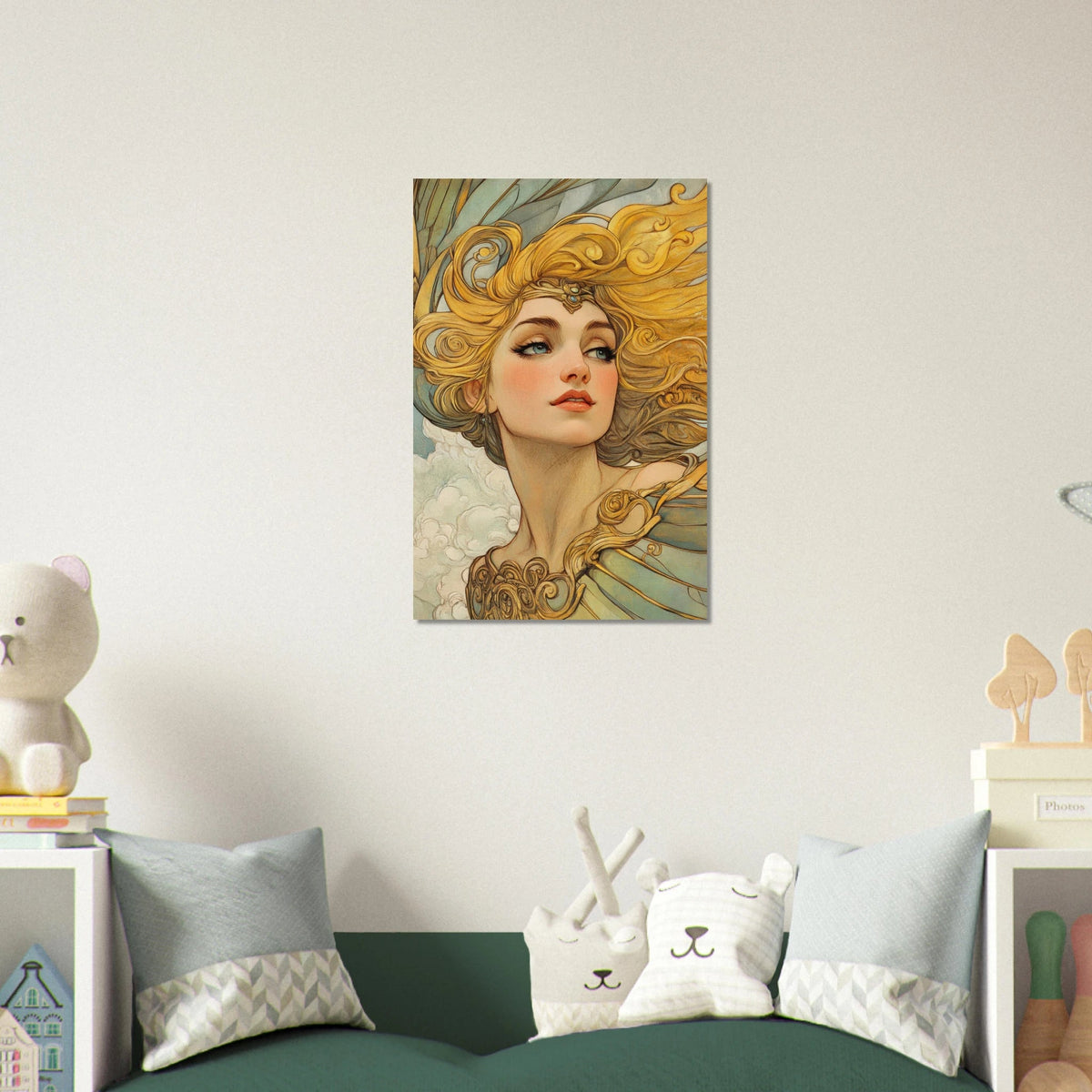 Art Nouveau Valkyries Flight Art Nouveau Close 2 - Shop Ai Art WebShop - Digital Art online Store