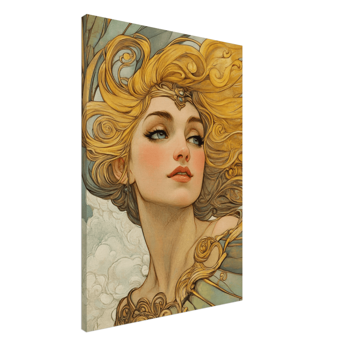 Art Nouveau Valkyries Flight Art Nouveau Close 2 - Shop Ai Art WebShop - Digital Art online Store