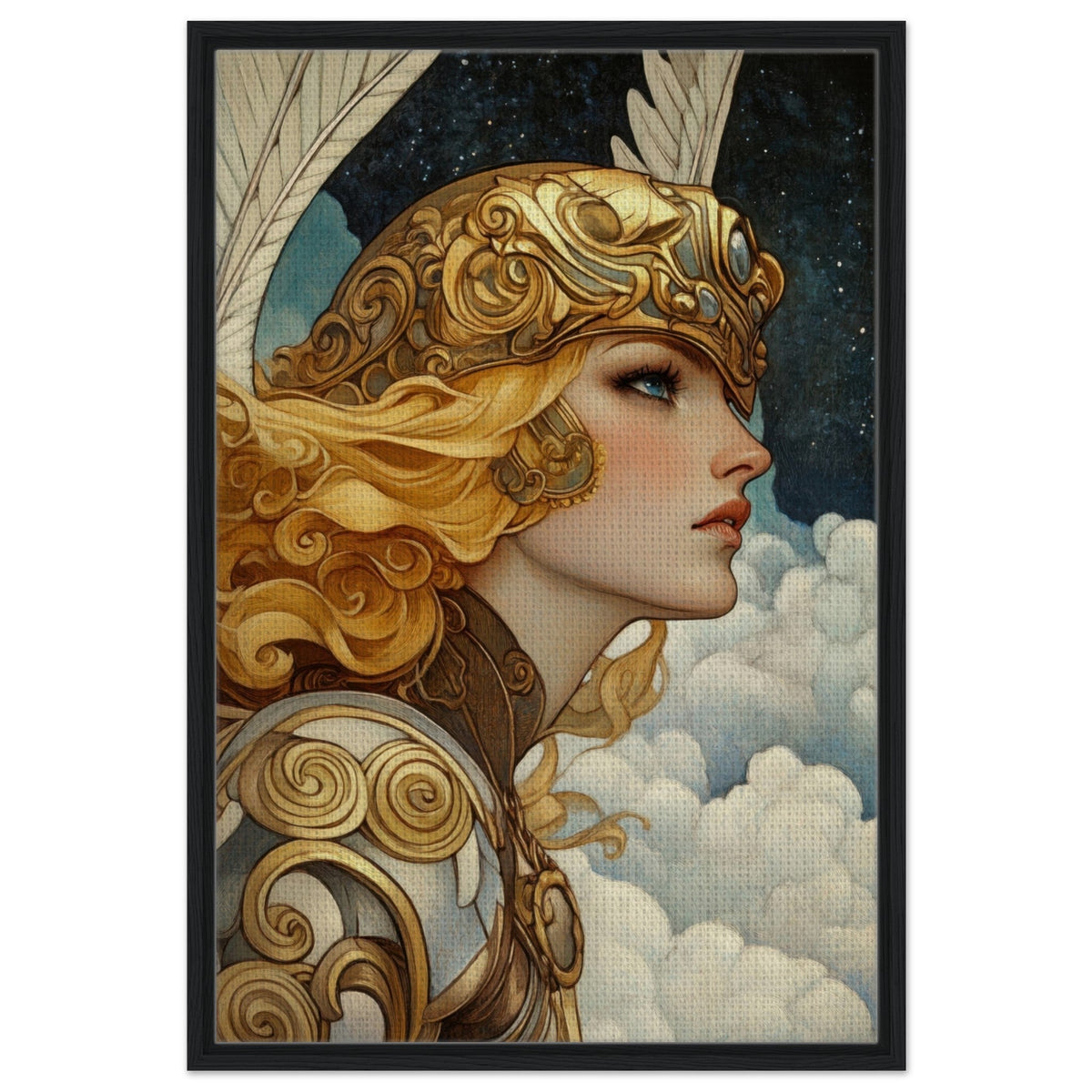 Art Nouveau Valkyries Flight Art Nouveau Close 3 - Shop Ai Art WebShop - Digital Art online Store