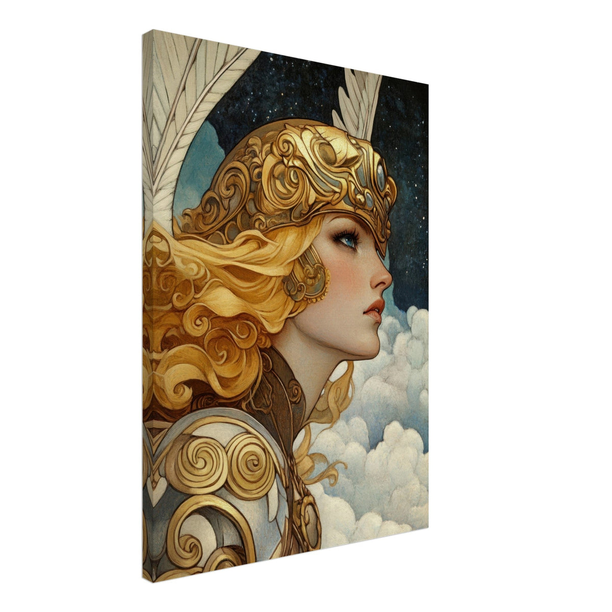 Art Nouveau Valkyries Flight Art Nouveau Close 3 - Shop Ai Art WebShop - Digital Art online Store
