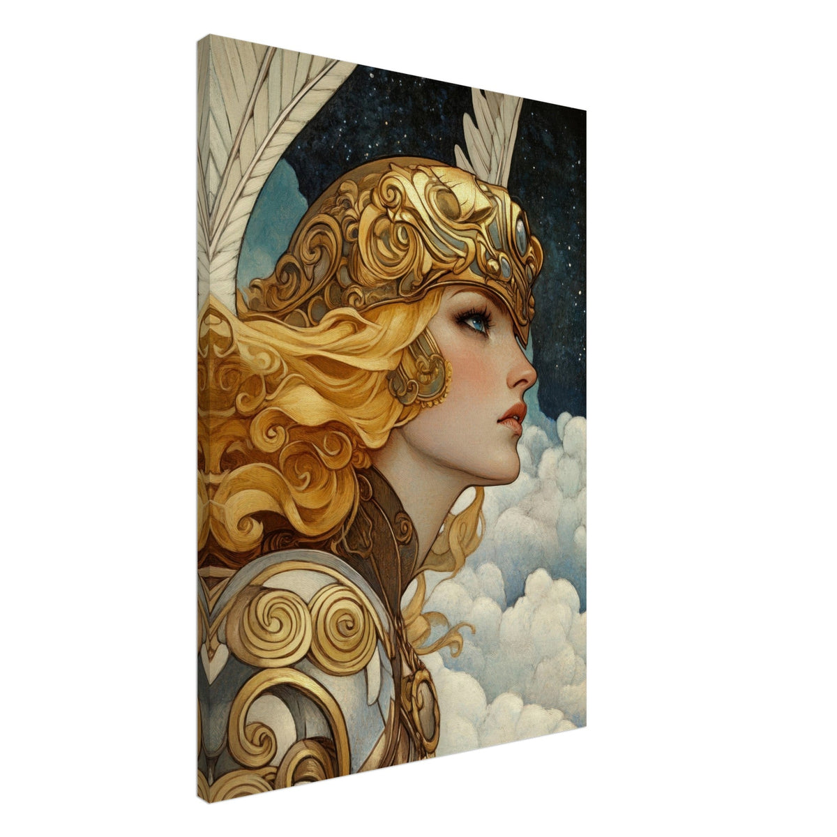 Art Nouveau Valkyries Flight Art Nouveau Close 3 - Shop Ai Art WebShop - Digital Art online Store