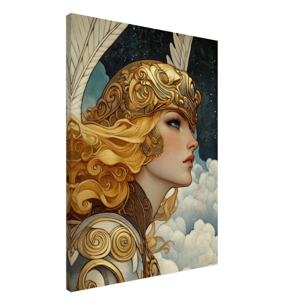 Art Nouveau Valkyries Flight Art Nouveau Close 3 - Shop Ai Art WebShop - Digital Art online Store