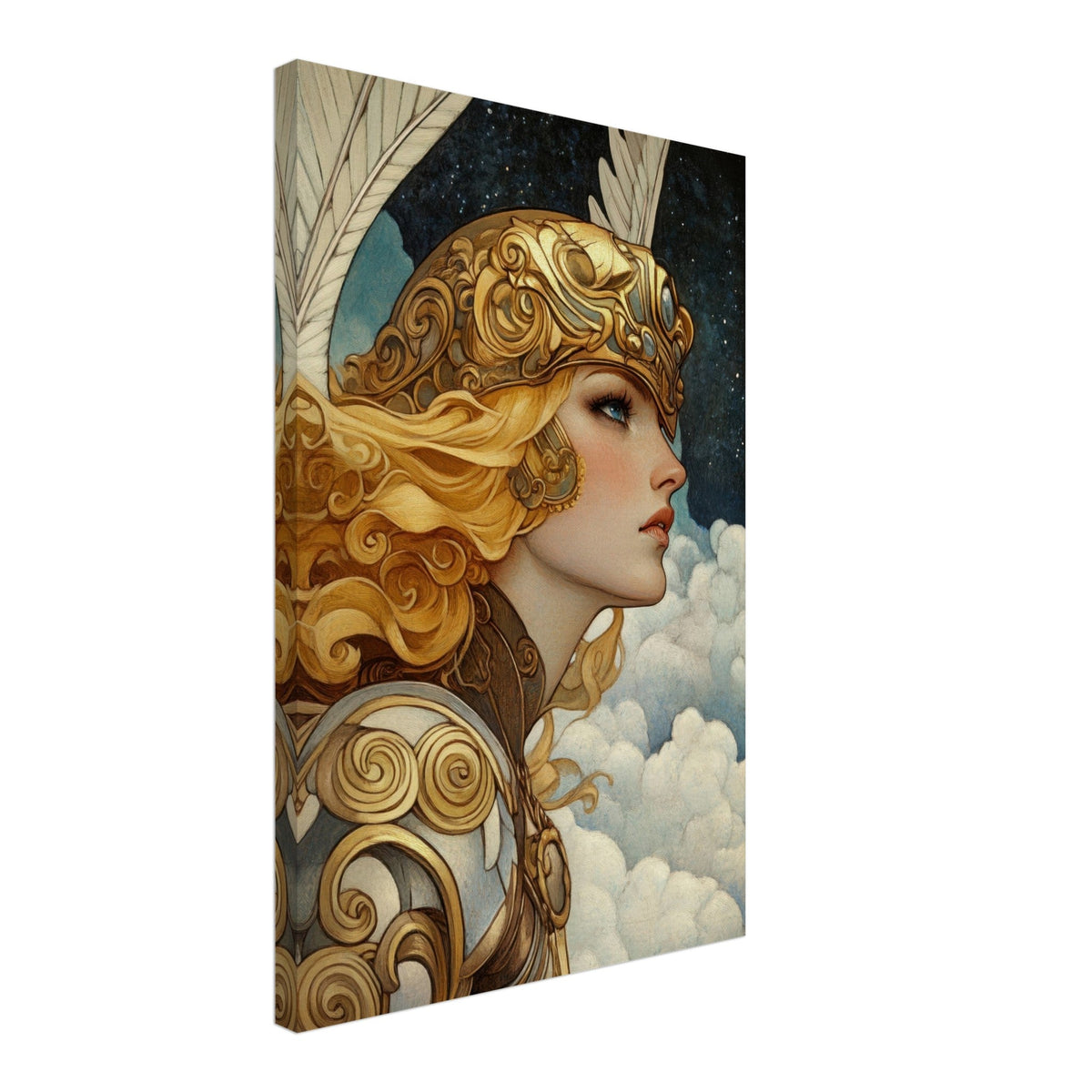 Art Nouveau Valkyries Flight Art Nouveau Close 3 - Shop Ai Art WebShop - Digital Art online Store