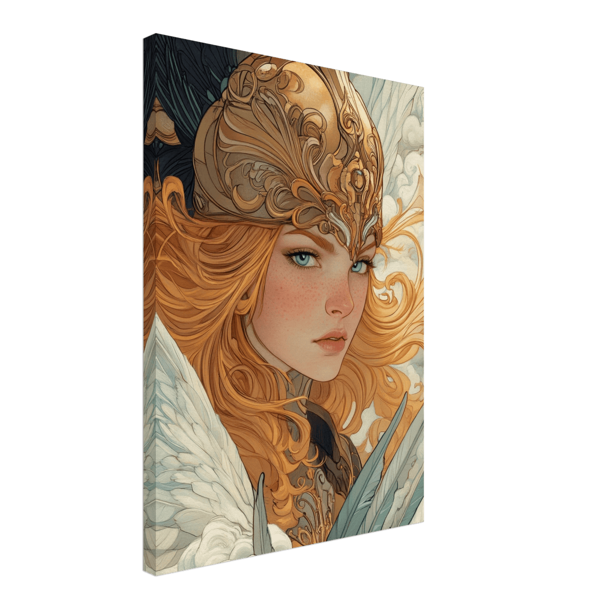 Art Nouveau Valkyries Flight Art Nouveau Close 6 - Shop Ai Art WebShop - Digital Art online Store