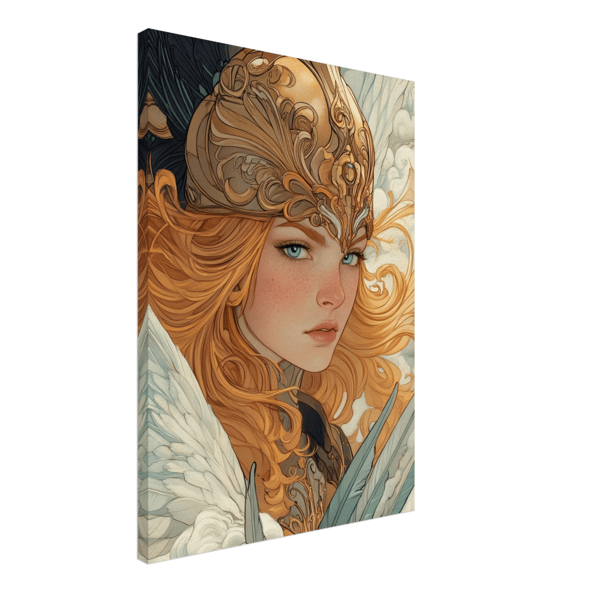 Art Nouveau Valkyries Flight Art Nouveau Close 6 - Shop Ai Art WebShop - Digital Art online Store