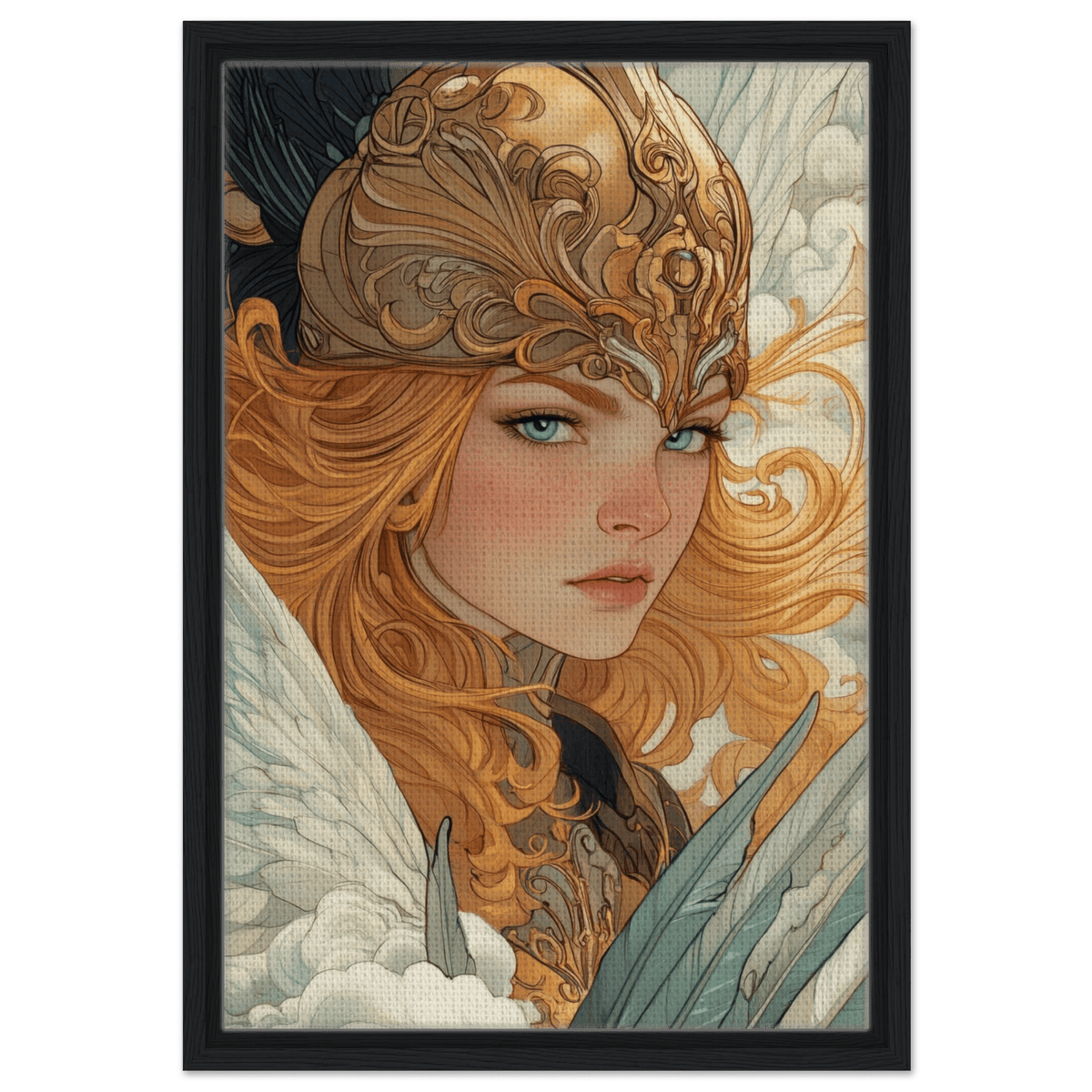 Art Nouveau Valkyries Flight Art Nouveau Close 6 - Shop Ai Art WebShop - Digital Art online Store