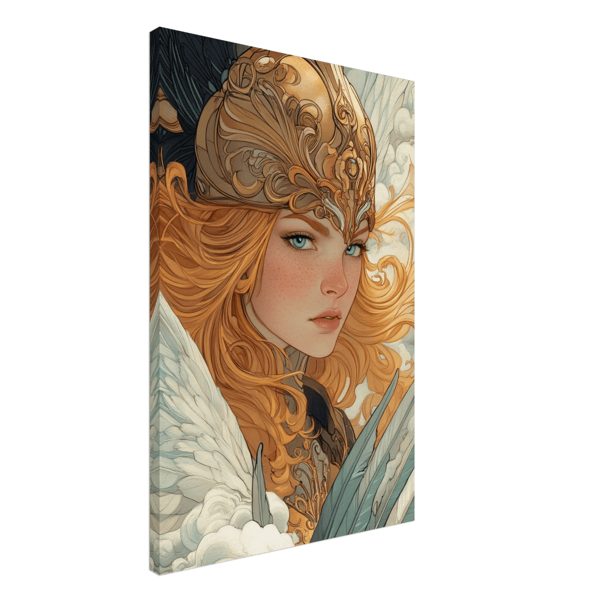 Art Nouveau Valkyries Flight Art Nouveau Close 6 - Shop Ai Art WebShop - Digital Art online Store