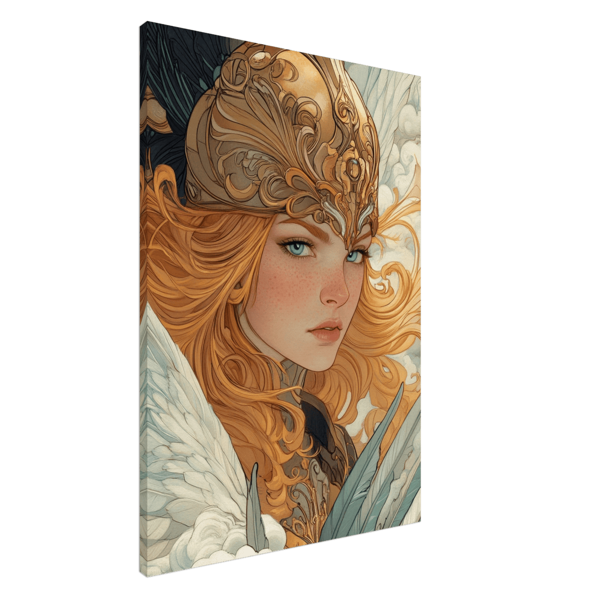Art Nouveau Valkyries Flight Art Nouveau Close 6 - Shop Ai Art WebShop - Digital Art online Store