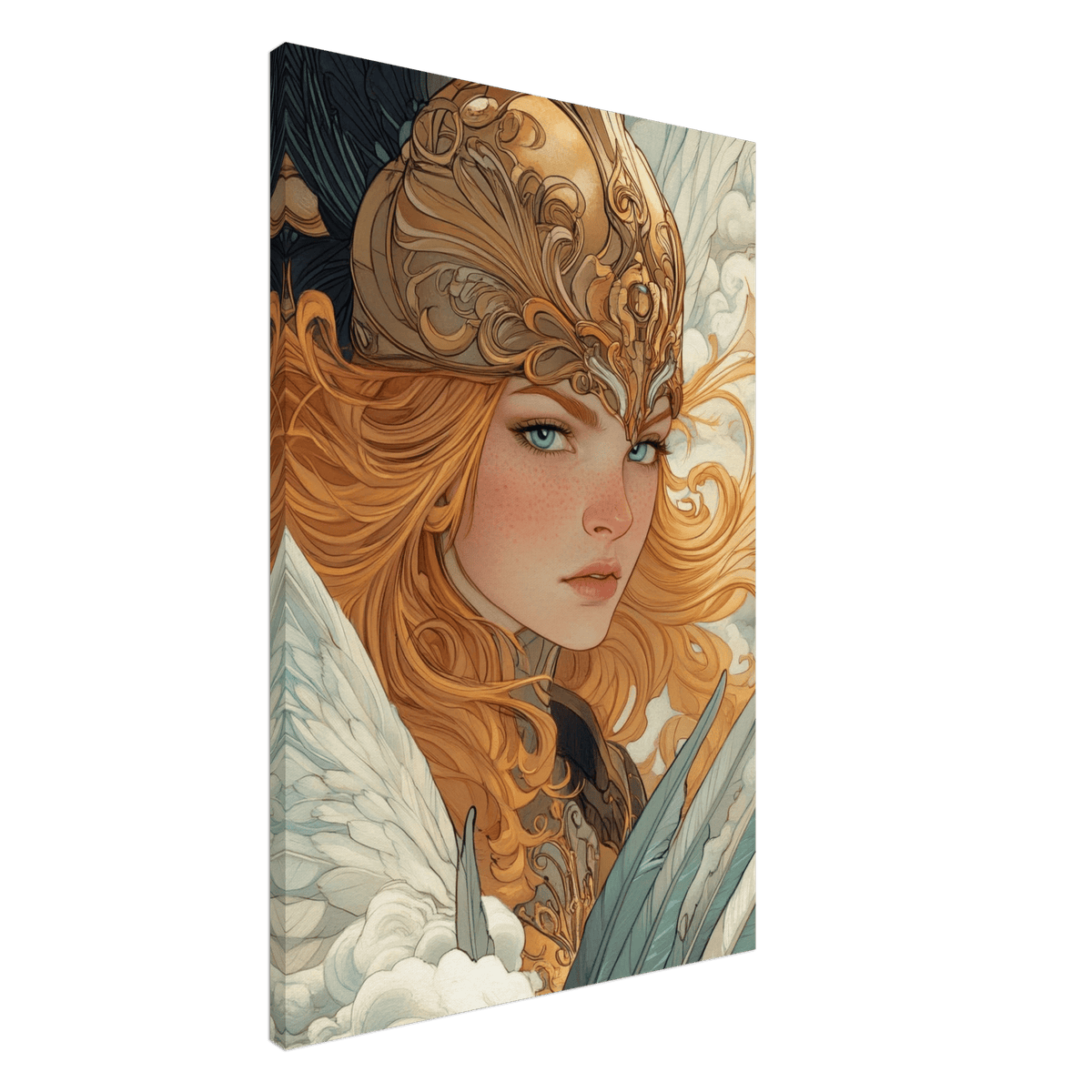 Art Nouveau Valkyries Flight Art Nouveau Close 6 - Shop Ai Art WebShop - Digital Art online Store
