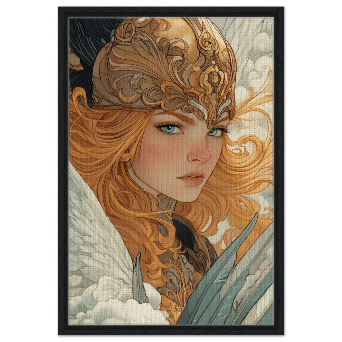 Art Nouveau Valkyries Flight Art Nouveau Close 6 - Shop Ai Art WebShop - Digital Art online Store