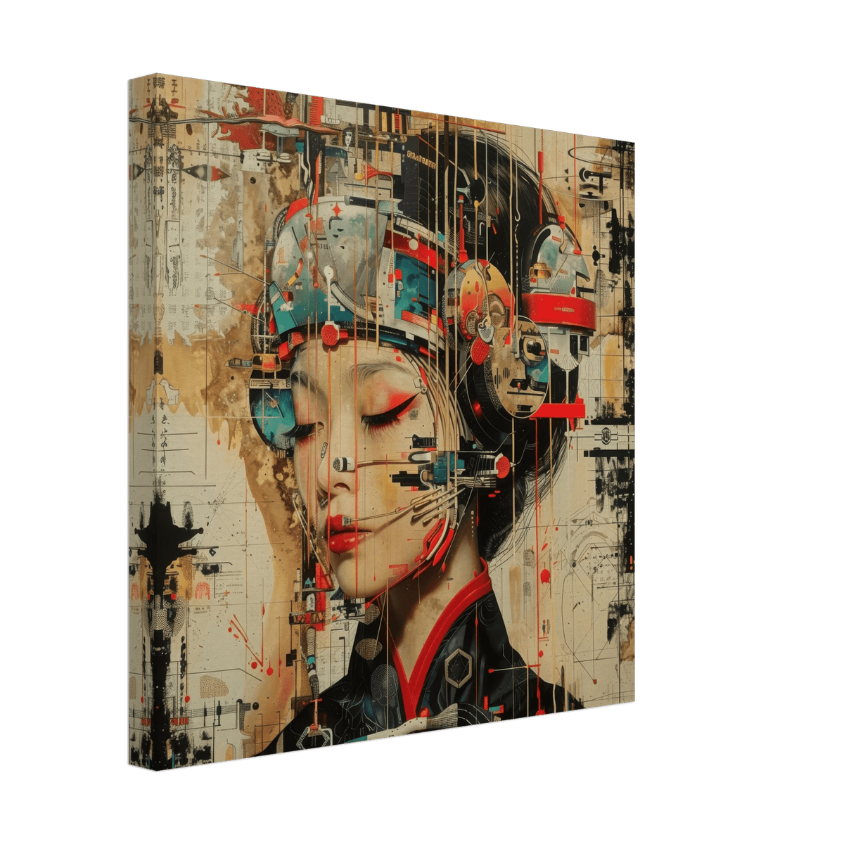Asianfuturism swedish sharkansas in abstract style - Shop Ai Art WebShop - Digital Art online Store