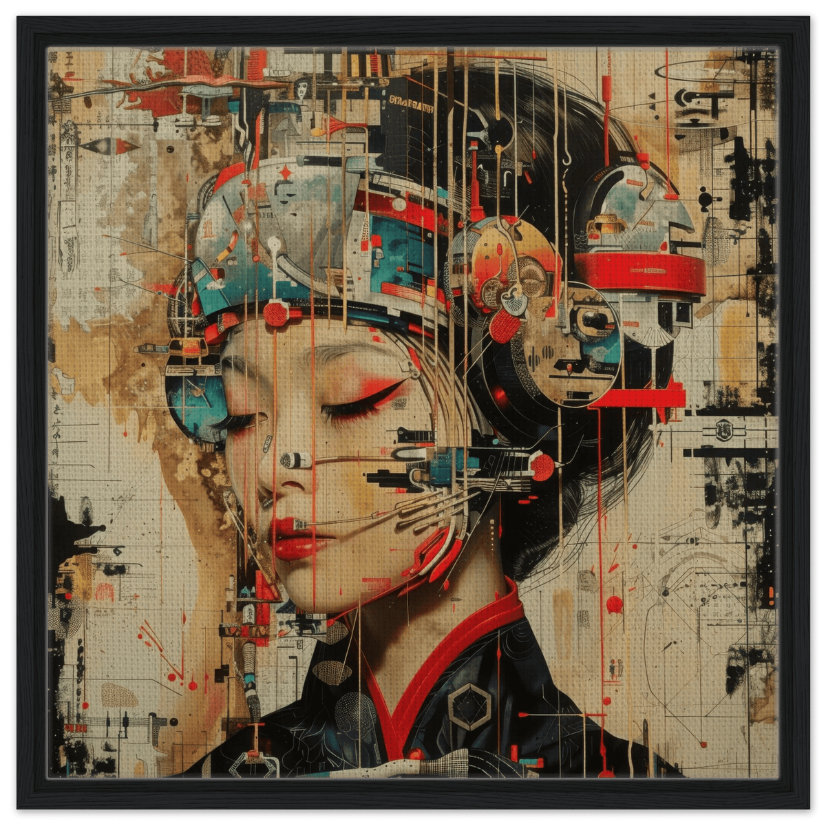 Asianfuturism swedish sharkansas in abstract style - Shop Ai Art WebShop - Digital Art online Store