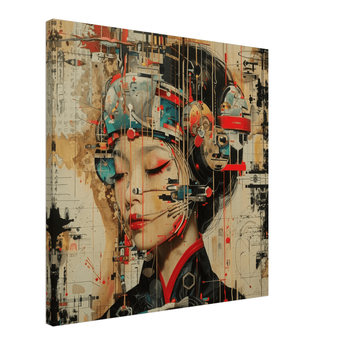 Asianfuturism swedish sharkansas in abstract style - Shop Ai Art WebShop - Digital Art online Store