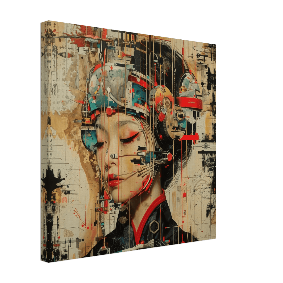 Asianfuturism swedish sharkansas in abstract style - Shop Ai Art WebShop - Digital Art online Store