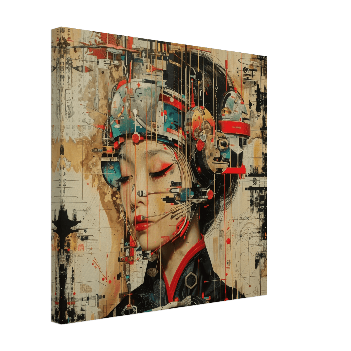 Asianfuturism swedish sharkansas in abstract style - Shop Ai Art WebShop - Digital Art online Store