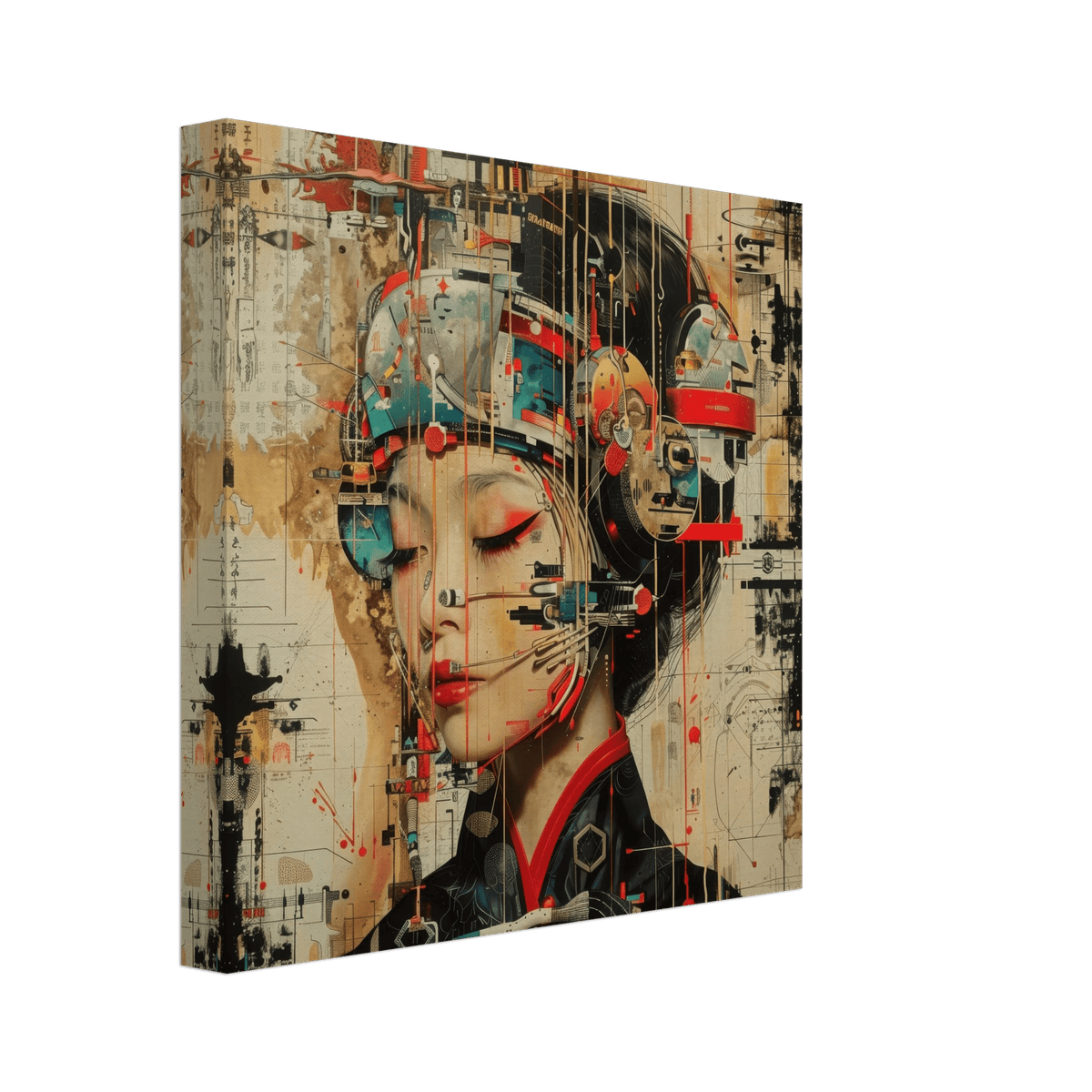 Asianfuturism swedish sharkansas in abstract style - Shop Ai Art WebShop - Digital Art online Store