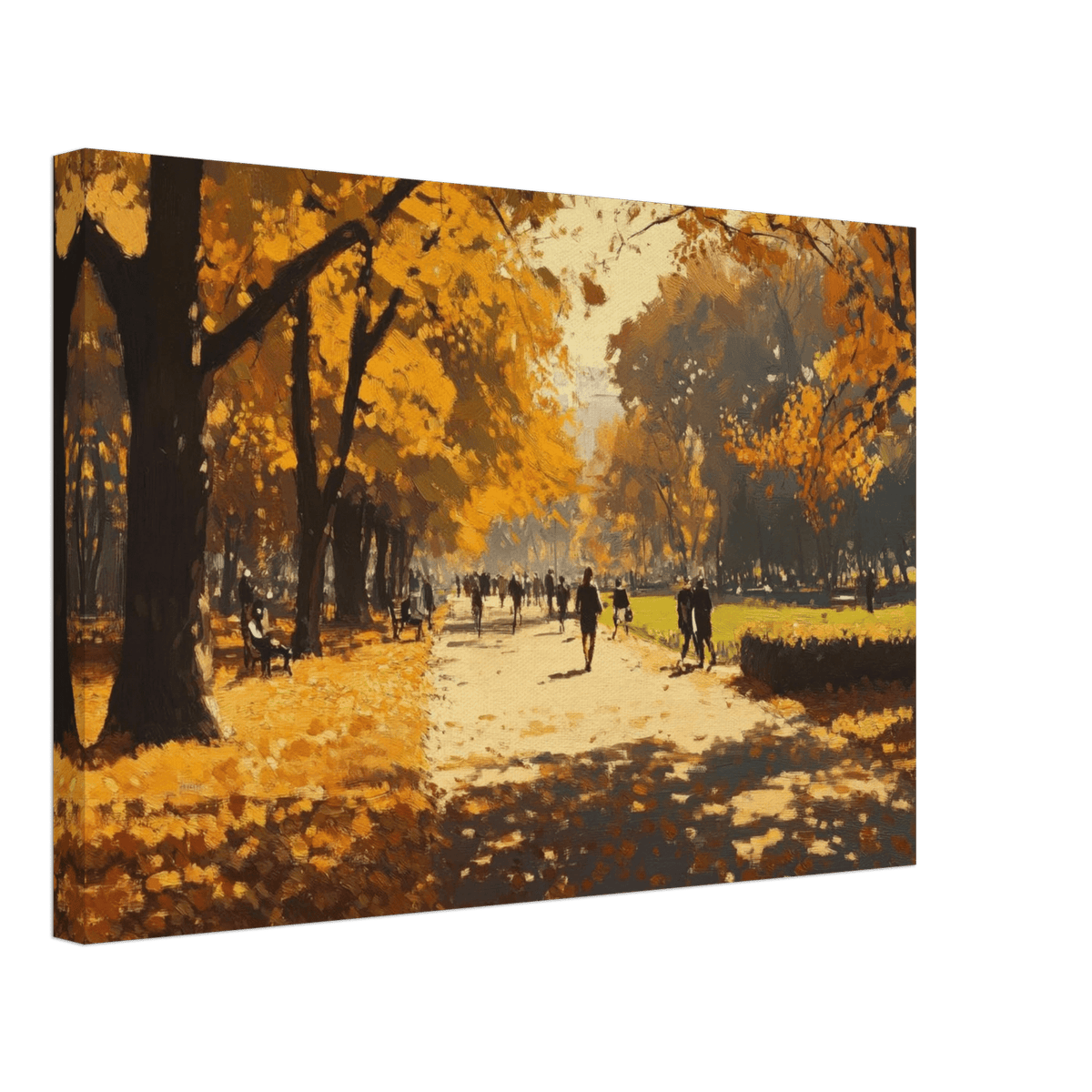 Autumn Park with Strolling Figures A vast park 3 - Shop Ai Art WebShop - Digital Art online Store