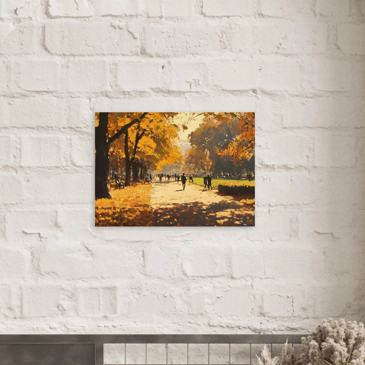Autumn Park with Strolling Figures A vast park 3 - Shop Ai Art WebShop - Digital Art online Store