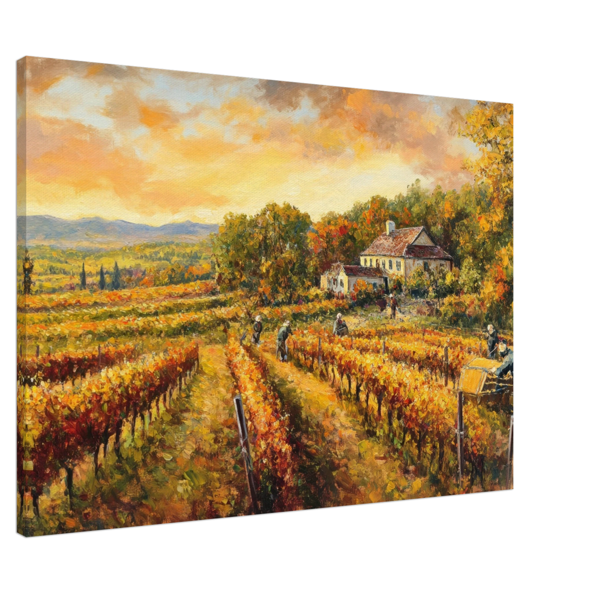 Autumn Vineyard Harvest A picturesque vineyards - Shop Ai Art WebShop - Digital Art online Store