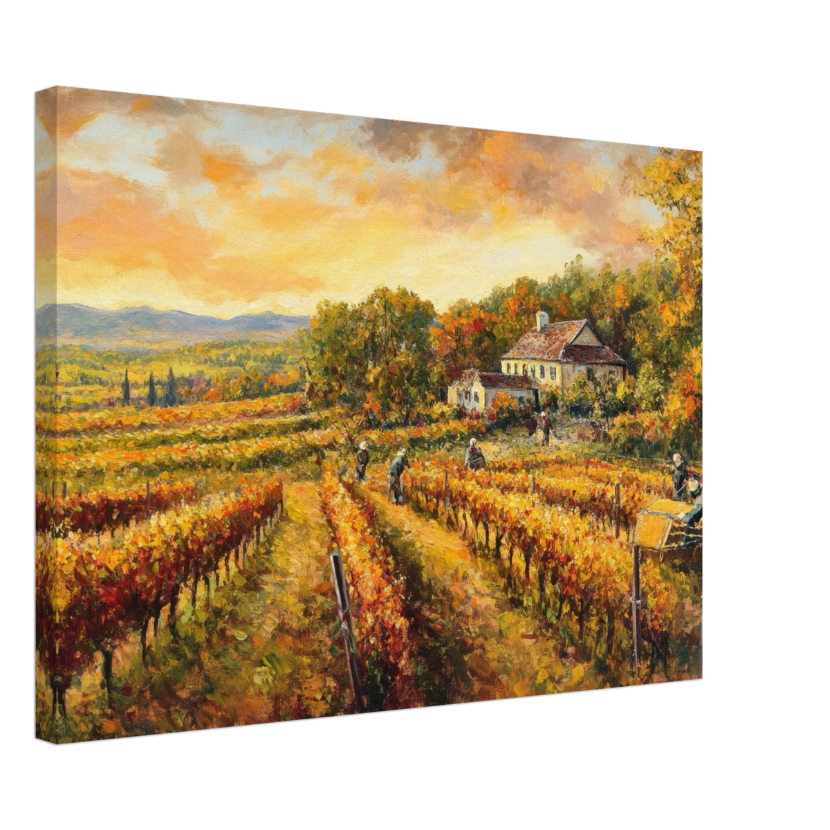 Autumn Vineyard Harvest A picturesque vineyards - Shop Ai Art WebShop - Digital Art online Store