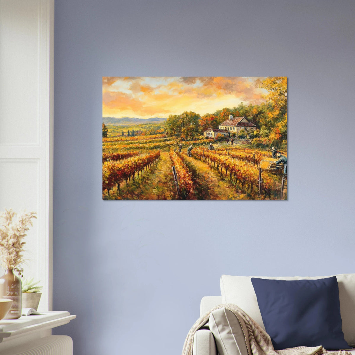Autumn Vineyard Harvest A picturesque vineyards - Shop Ai Art WebShop - Digital Art online Store